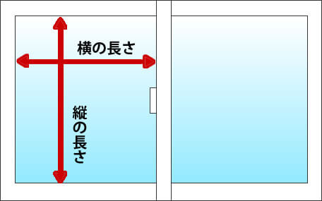 ガラスサイズの計測の方法